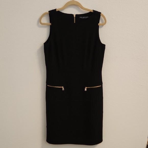 Marc New York Black Dress with Gold‎ Accents Size 10 - Picture 1 of 5
